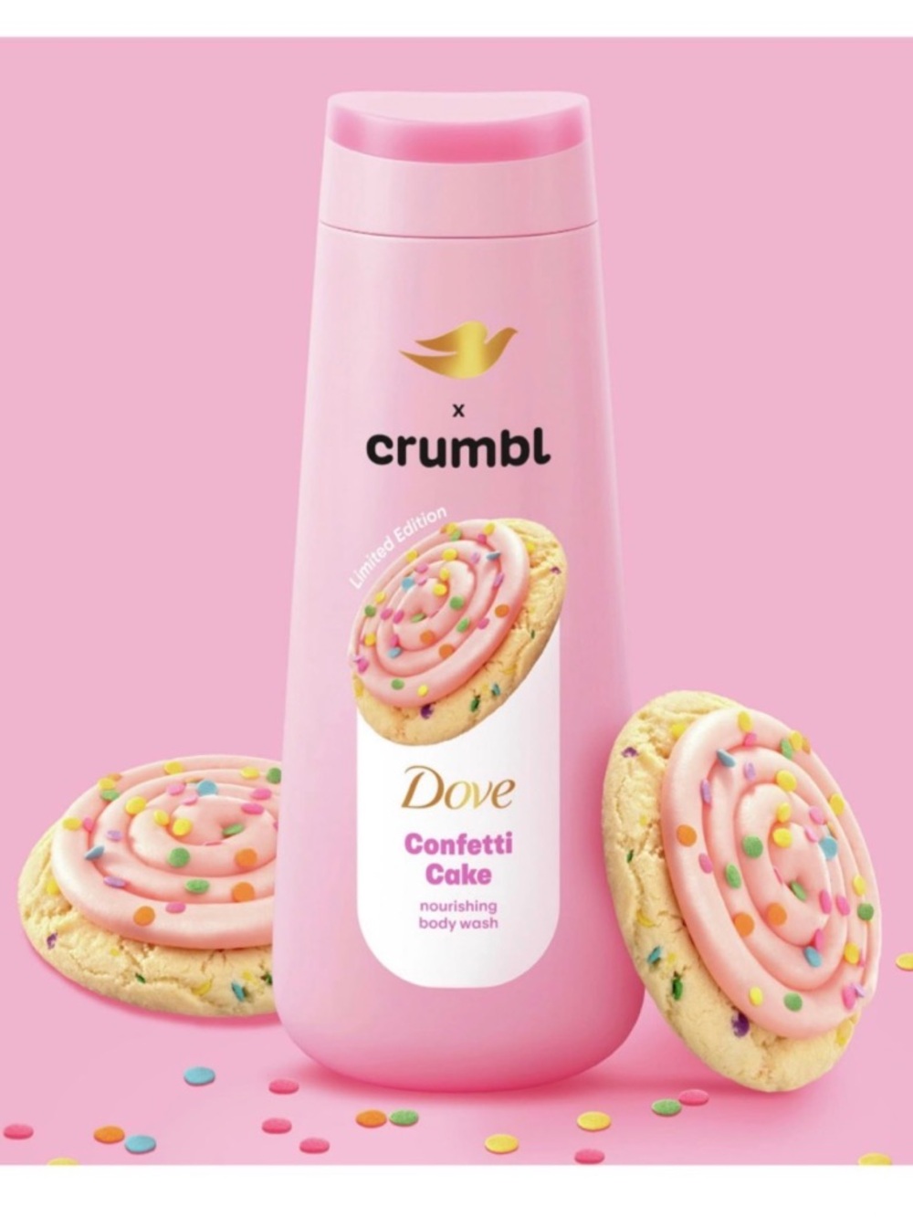 Dove x Crumbl Confetti Cake Nourishing Body Wash